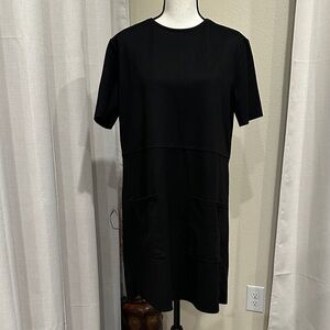 Zara Black 2 Pocket Front Mini Dress